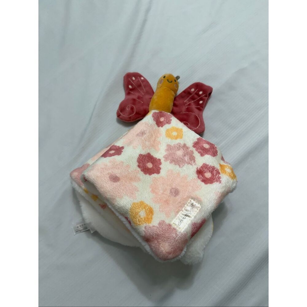 Butterfly Plush Baby Security Blanket Floral Buddy Blankie Soft Dream Gro